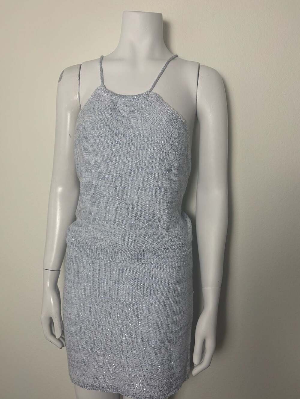 Wild Fable Women's Size Small Sequin Halter Two-Piece Set